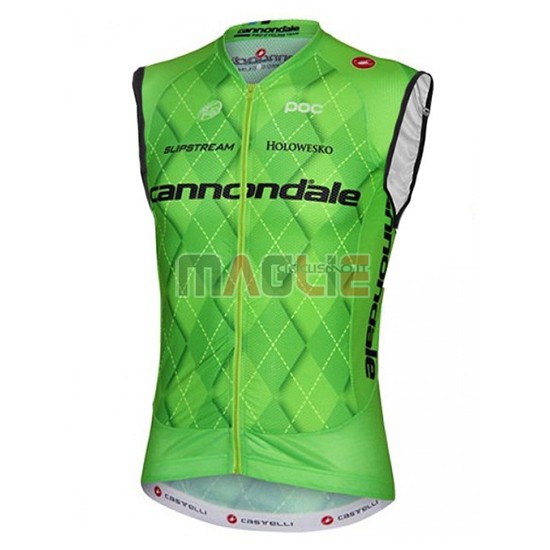 Gilet antivento Cannondale 2016 verde e nero